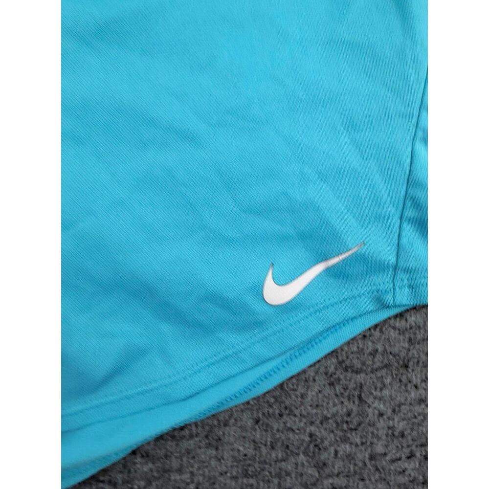 Nike Women's Small Dri-FIT Attack Training Shorts Laser Blue Rollover Waist - Picture 3 of 9